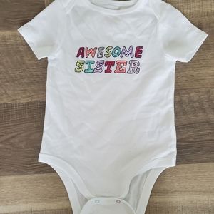 Girls 18 m Onesie 'Awesome Sister'